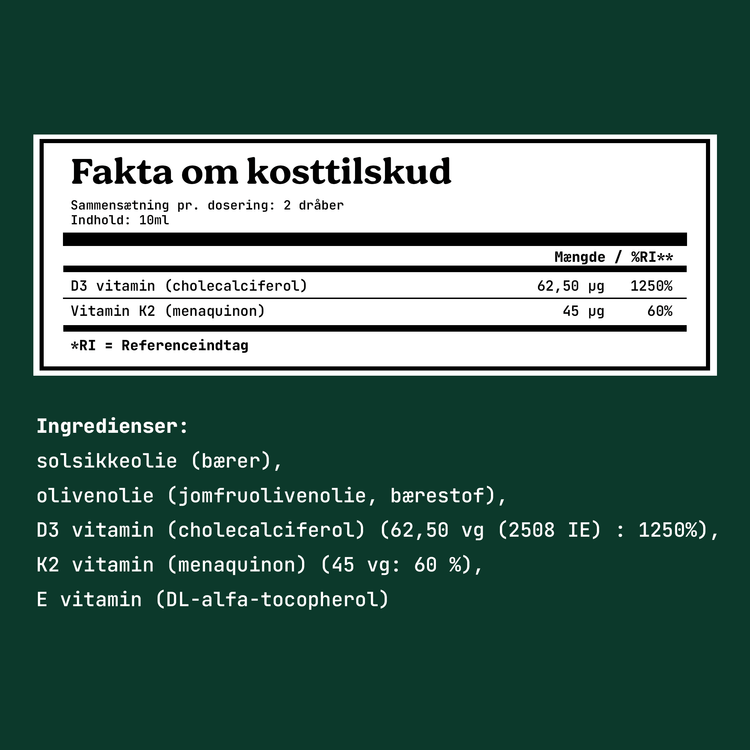 Vitamin D3 + K2 blend